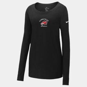 Ladies Core Cotton Long Sleeve Scoop Neck Tee Thumbnail